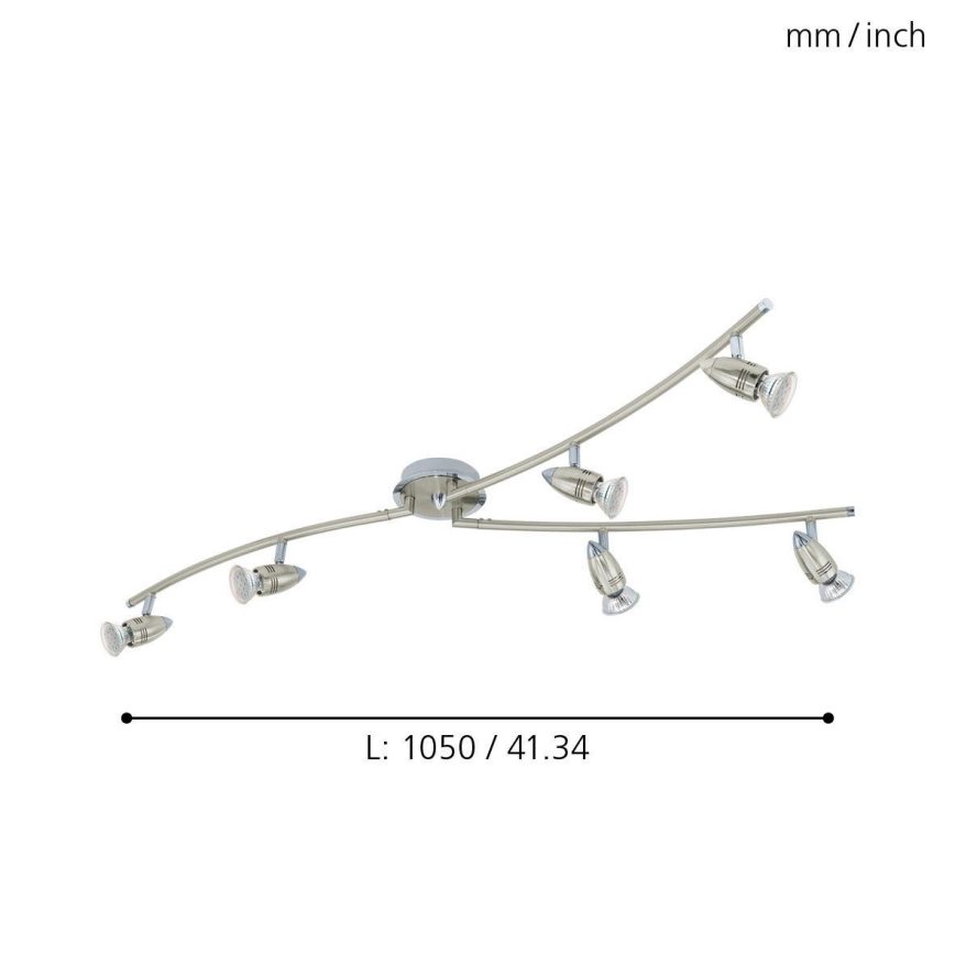 Eglo - Candeeiro LED 6xGU10/3W/230V