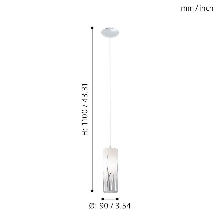 Eglo 92739 - Candeeiro RIVATO 1xE27/60W/230V