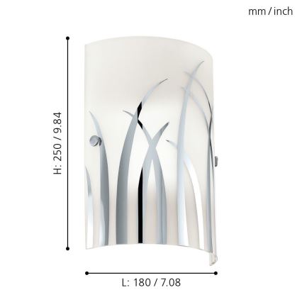 Eglo - Luz de parede 1xE14/42W/230V