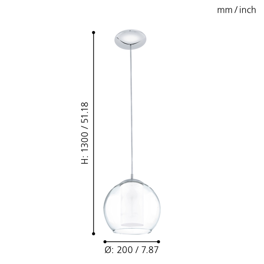 EGLO - Luz pendente 1xE27/60W