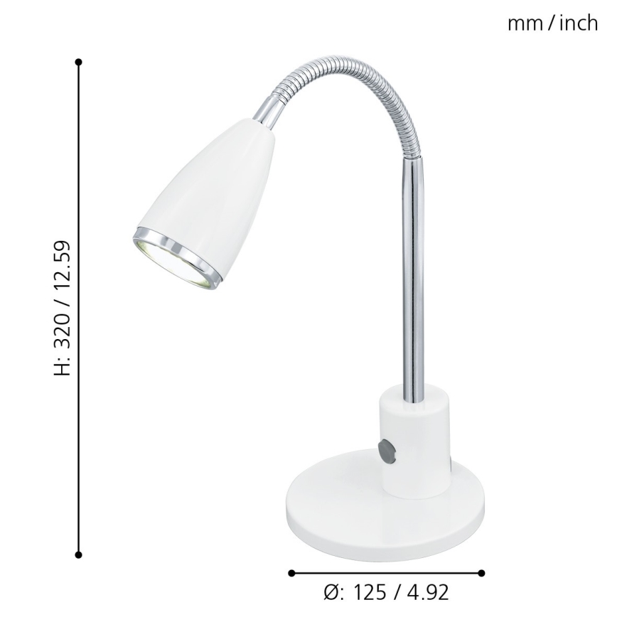 Eglo - Candeeiro de mesa LED 1xGU10/3W/230V
