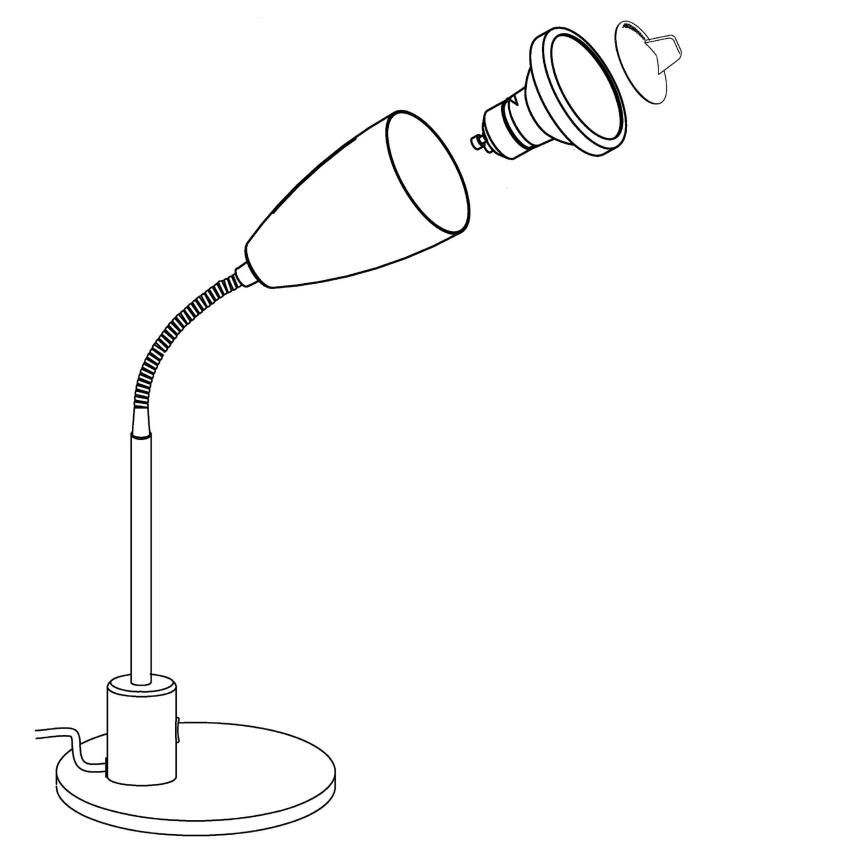 Eglo - Candeeiro de mesa LED 1xGU10/3W/230V