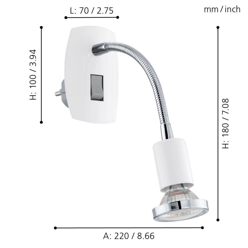 EGLO - Foco LED 4 1xGU10/2,5W LED