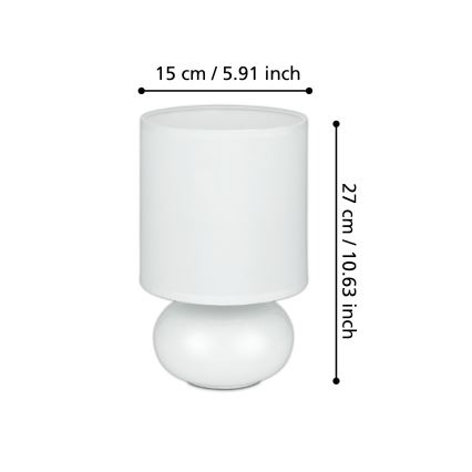 Eglo - Candeeiro de mesa 1xE14/40W/230V