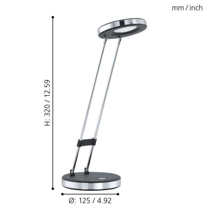 Eglo - Candeeiro de mesa LED LED/3W/230V