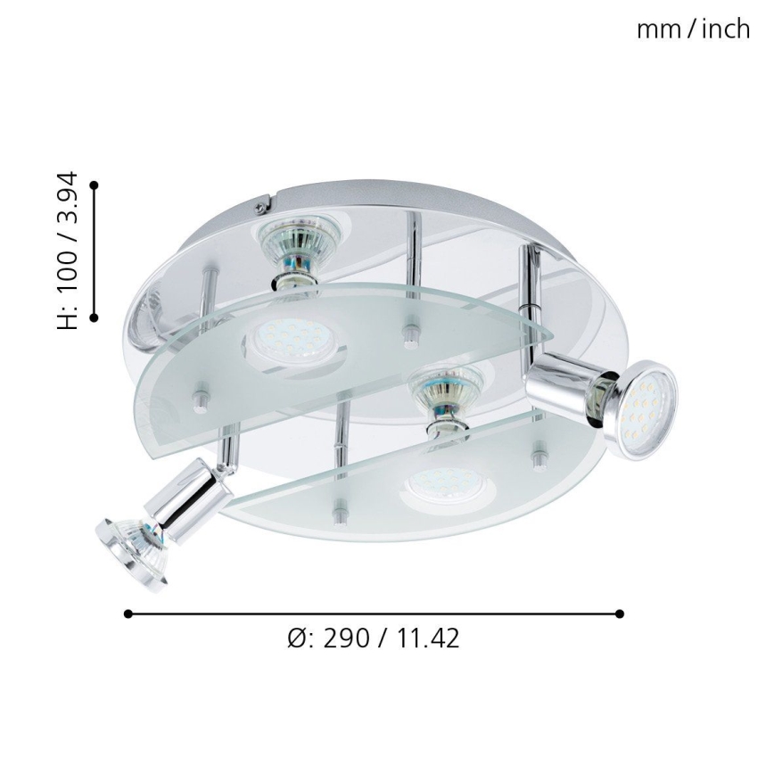 EGLO - Luz de teto LED 1 4xGU10/3W