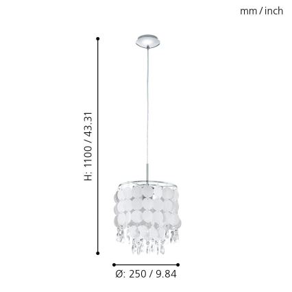 Eglo - Candeeiro 2 1xE27/60W/230V