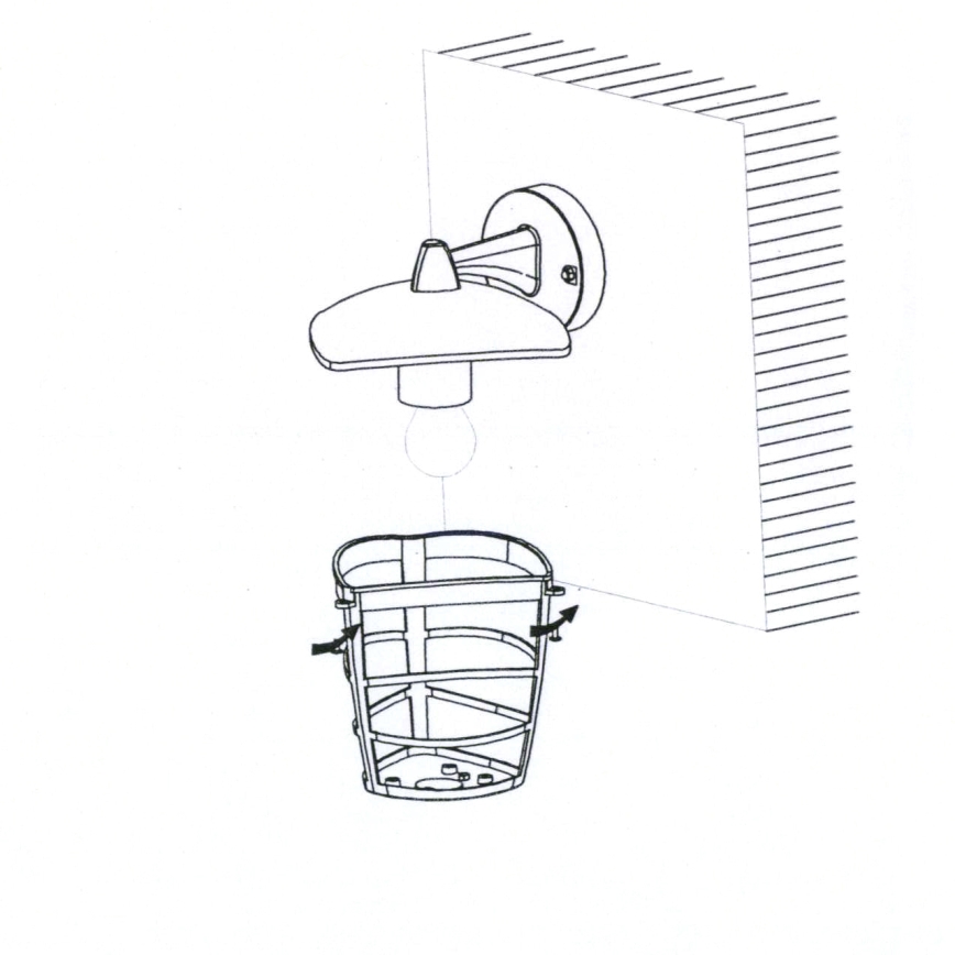 Eglo - Luz de parede LED de exterior 1xE27/8,5W/230V IP44