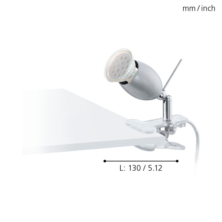 Eglo - Candeeiro com clipe LED 1 1xGU10/3W/230V