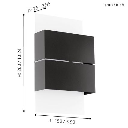 Eglo - Iluminação LED de exterior 2xLED/2,5W/230V IP44