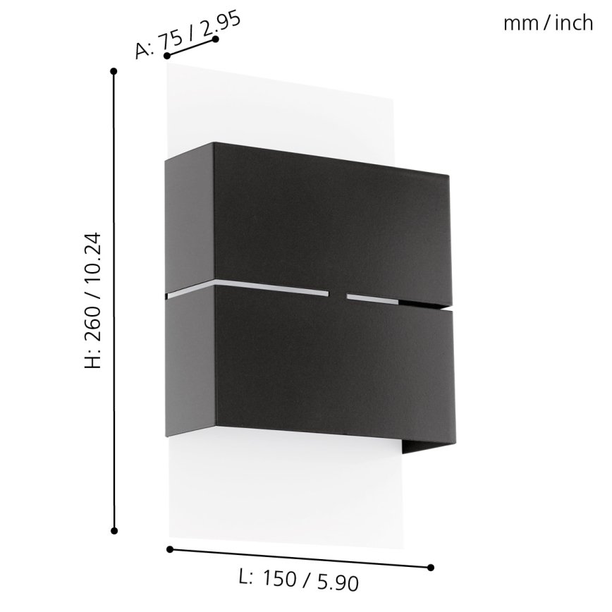 Eglo - Iluminação LED de exterior 2xLED/2,5W/230V IP44