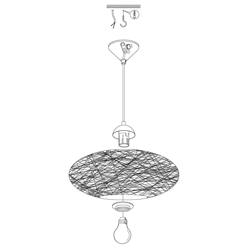 Eglo - Luz pendente 1xE27/60W/230V