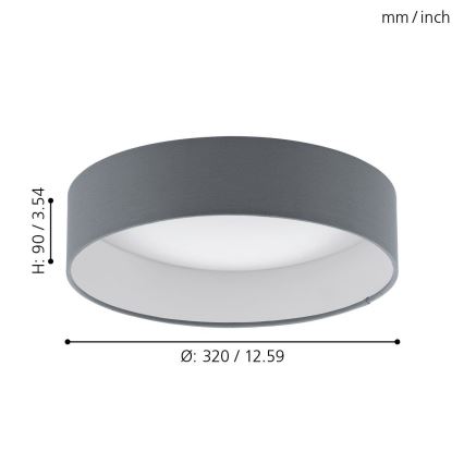 Eglo - Luz de teto LED LED/12W/230V