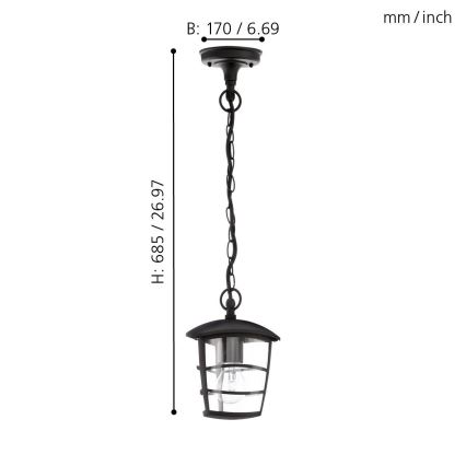 Eglo - Candelabro LED de exterior 1xE27/8,5W/230V IP44