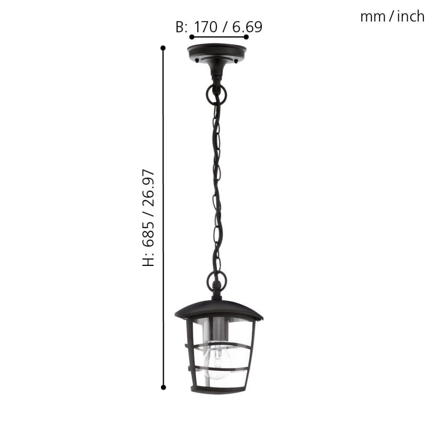 Eglo - Candelabro LED de exterior 1xE27/8,5W/230V IP44