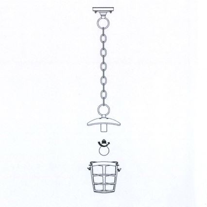 Eglo - Candelabro LED de exterior 1xE27/8,5W/230V IP44