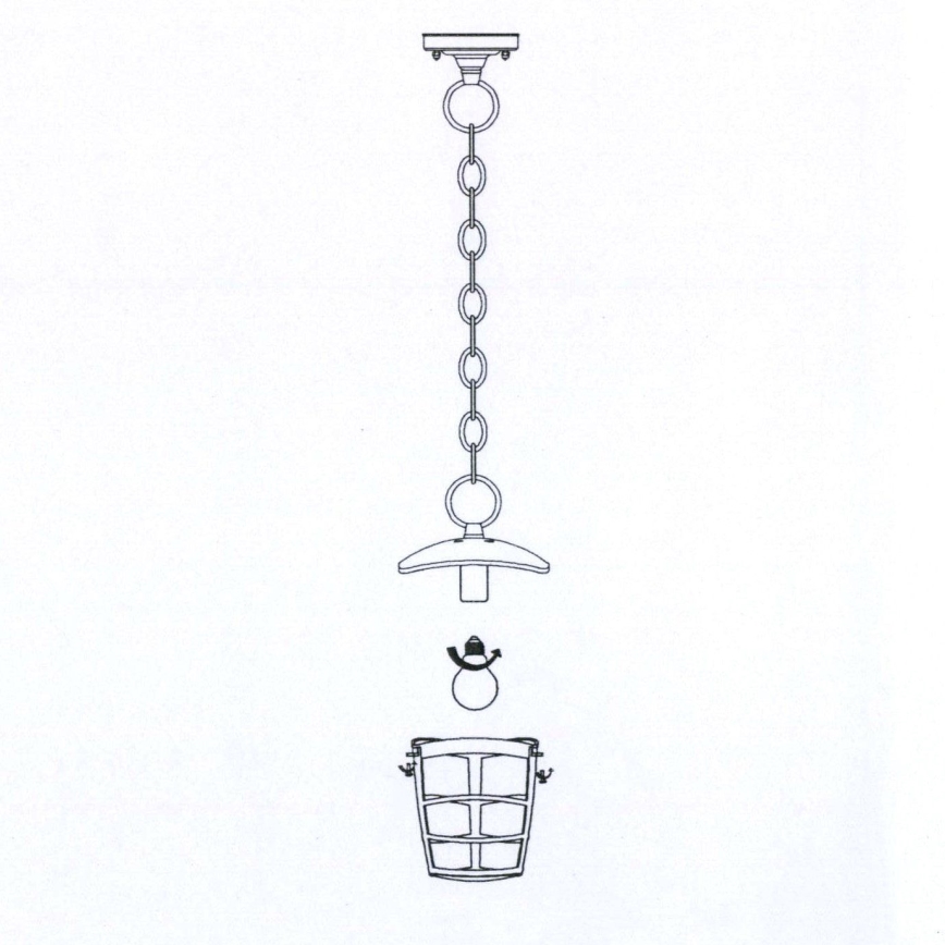Eglo - Candelabro LED de exterior 1xE27/8,5W/230V IP44