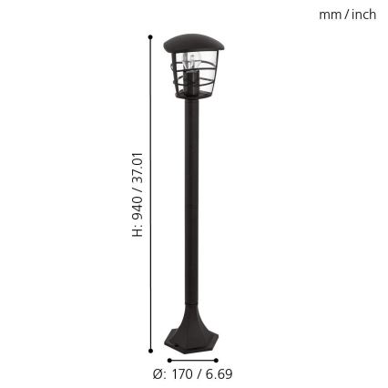 Eglo - Candeeiro LED de exterior E27/8,5W/230V IP44
