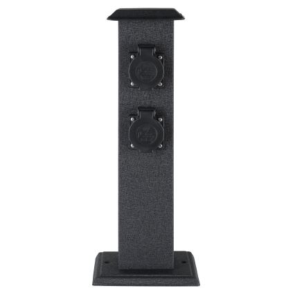 EGLO 93426 - Coluna de jardim exterior com tomadas SCHUKO IP44