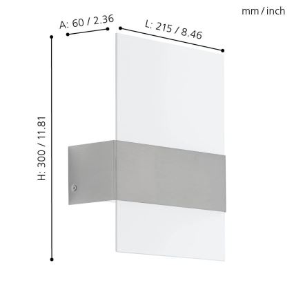 Eglo - Iluminação LED de exterior 2xLED/2,5W/230V IP44