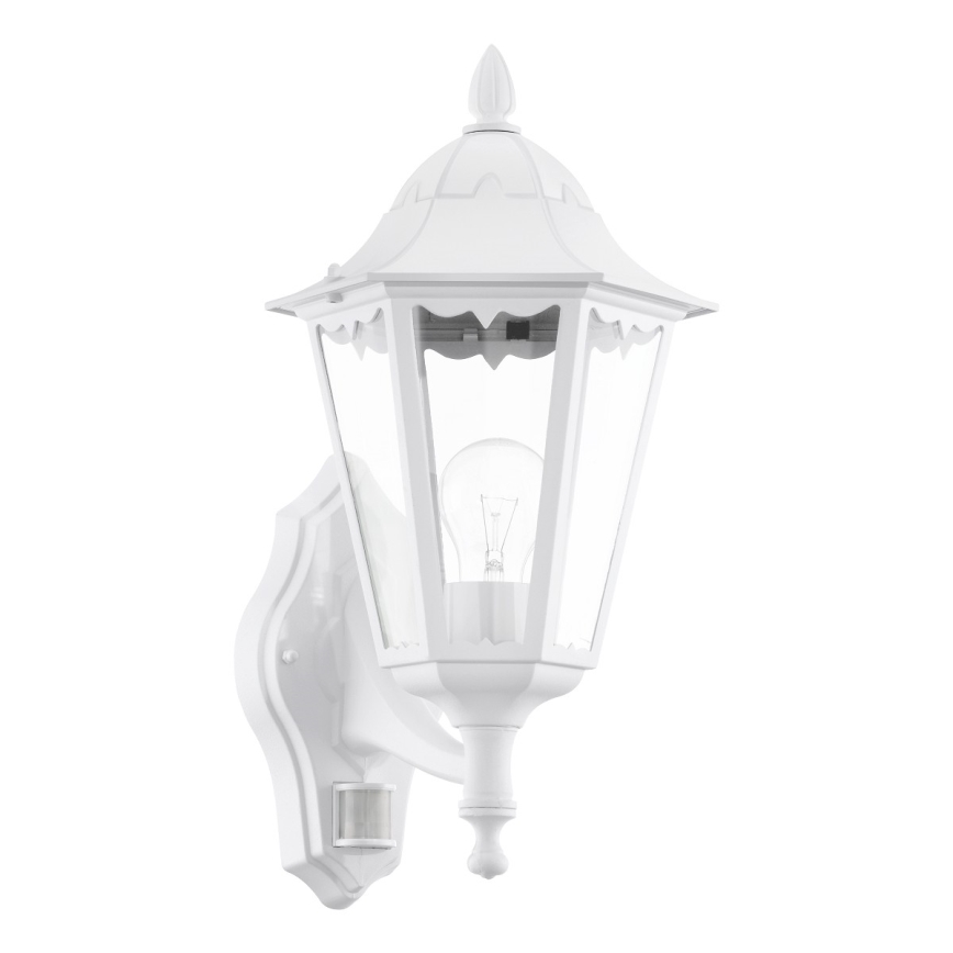 Eglo - Aplique de parede externo com sensor 1xE27/60W/230V IP44