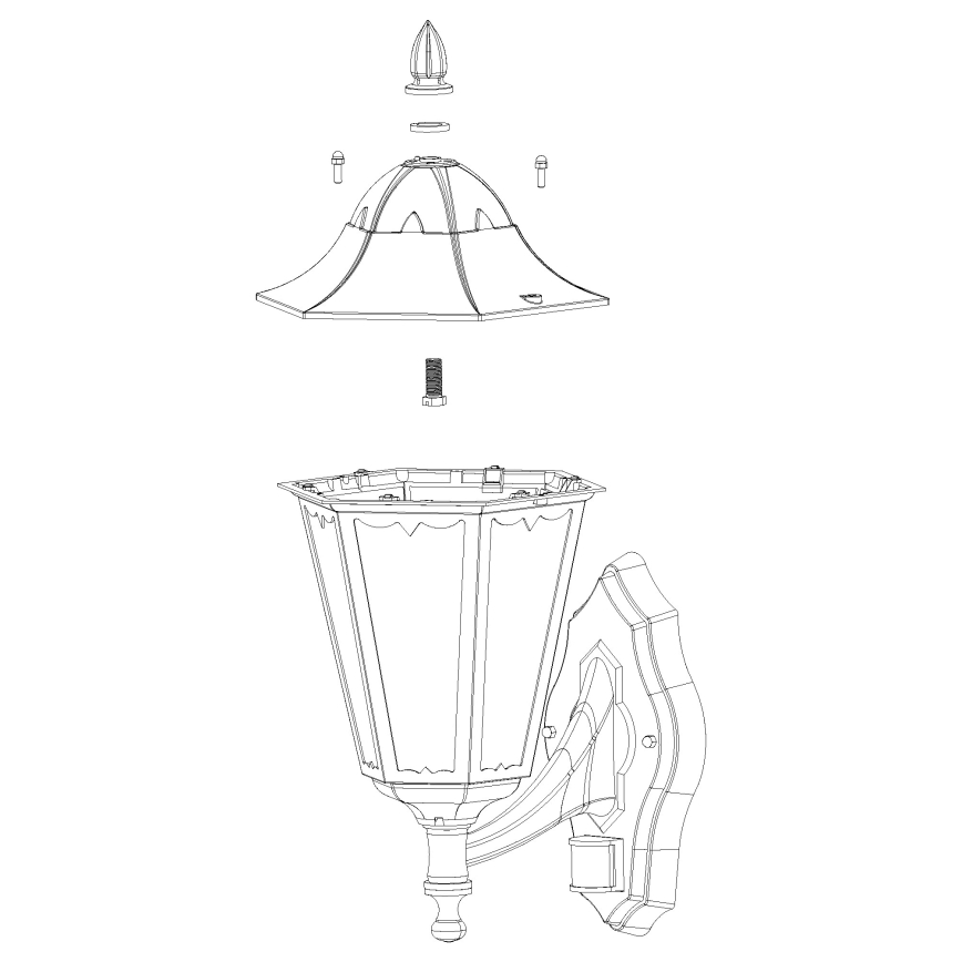Eglo - Aplique de parede externo com sensor 1xE27/60W/230V IP44