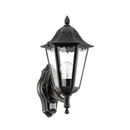 Eglo - Aplique de parede externo com sensor 1xE27/60W/230V IP44
