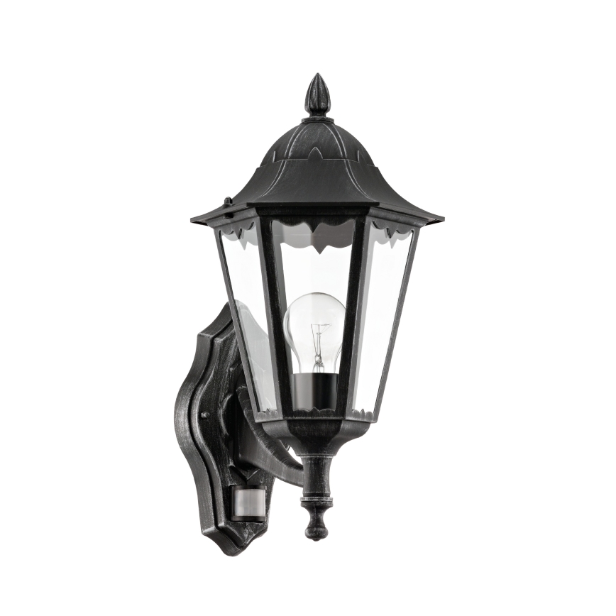 Eglo - Aplique de parede externo com sensor 1xE27/60W/230V IP44