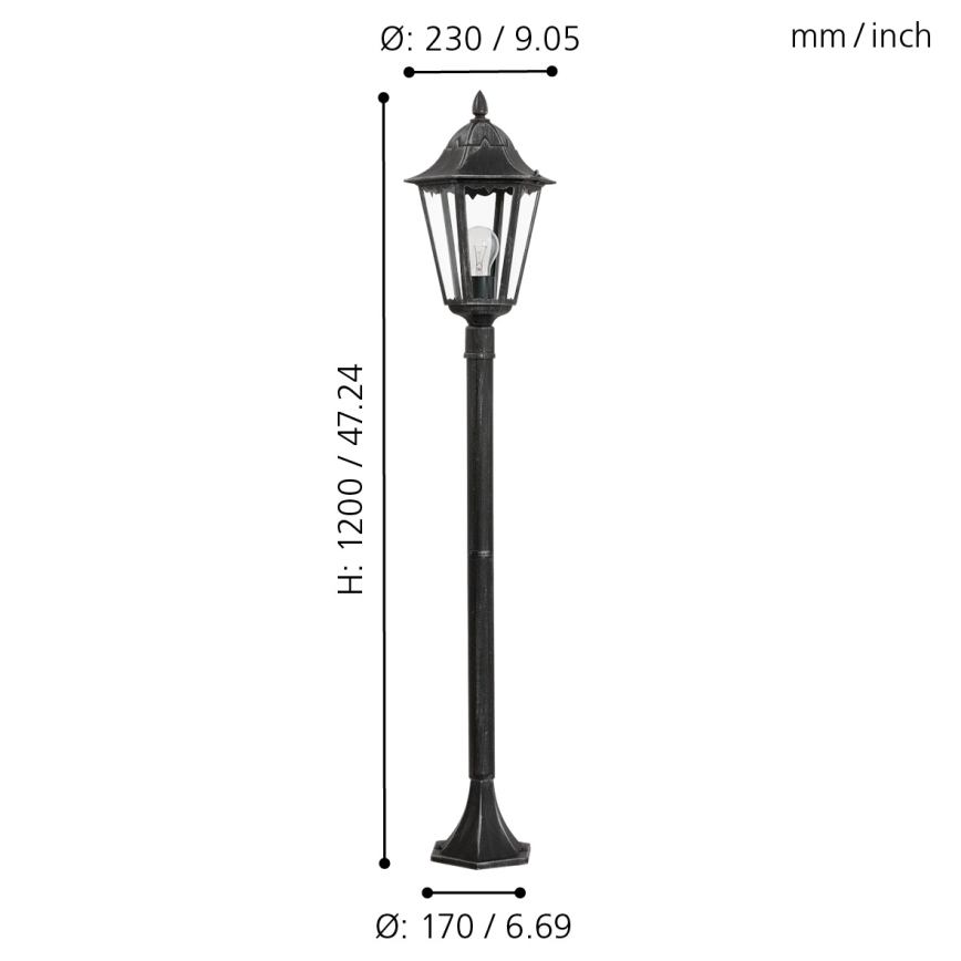Eglo - Candeeiro de exterior 1xE27/60W/230V IP44