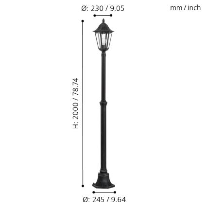 EGLO - Iluminação exterior 1xE27/60W IP44