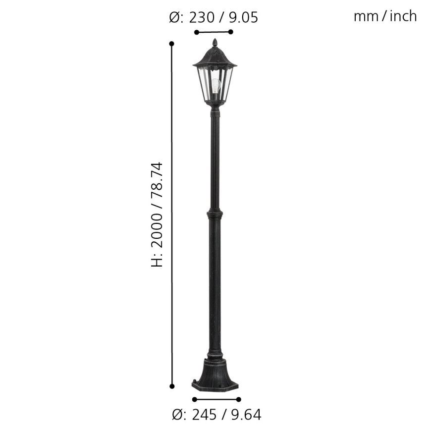 EGLO - Iluminação exterior 1xE27/60W IP44