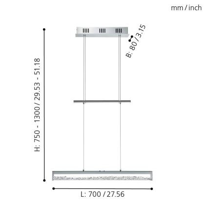 Eglo - LED regulação luz 1 LED/24W/230V