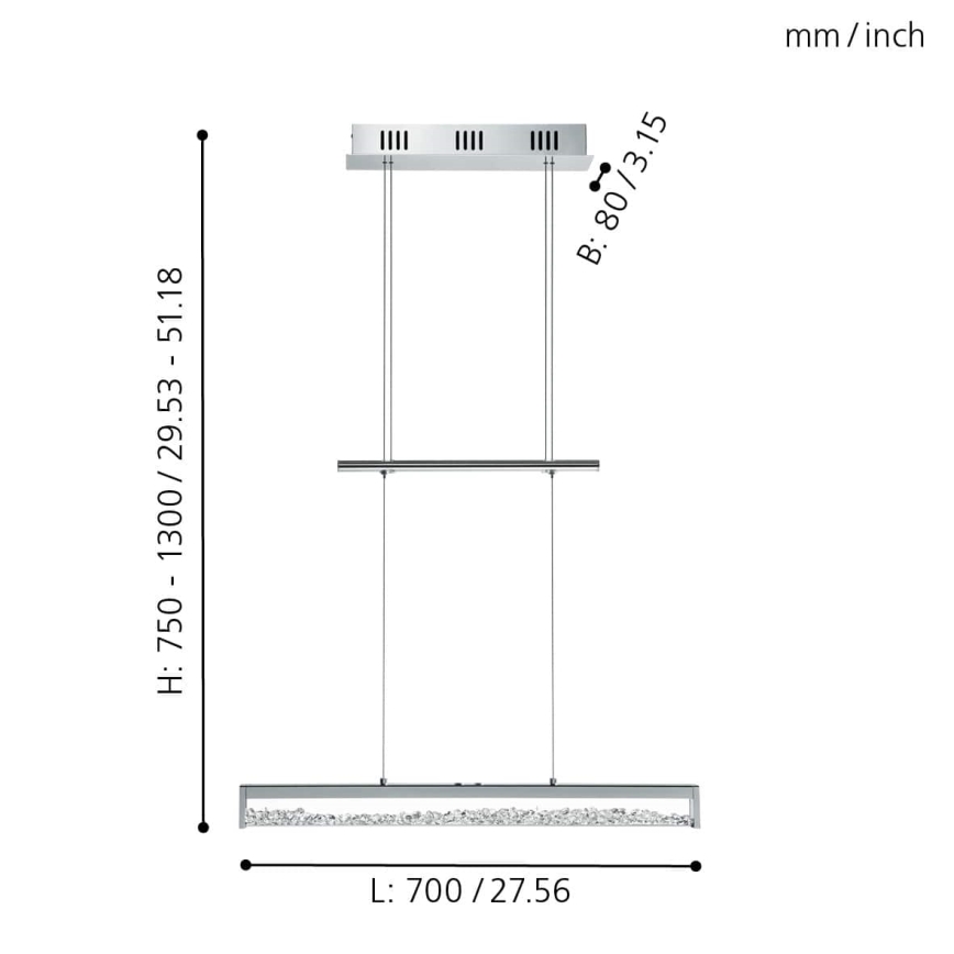 Eglo - LED regulação luz 1 LED/24W/230V