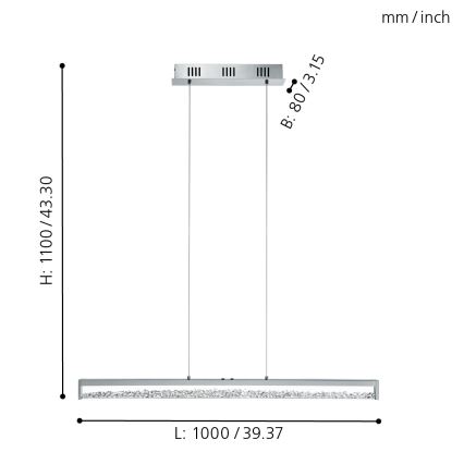 Eglo - LED regulação luz 1 LED/32W/230V