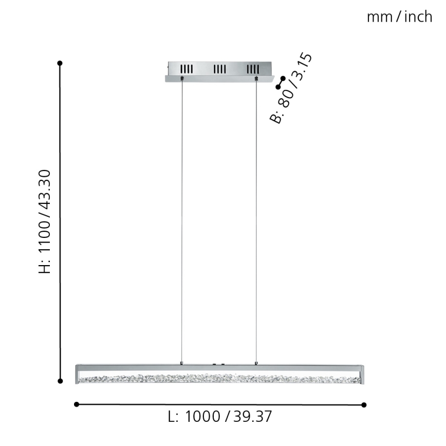 Eglo - LED regulação luz 1 LED/32W/230V