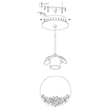 Eglo - Luz pendente LED 1 1xLED/5W/230V