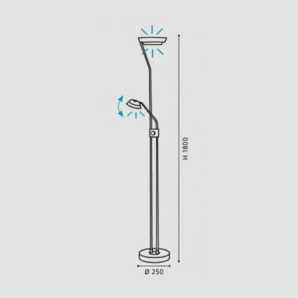 Eglo - LED regulação lampa LED/17,28W + LED/2,88W