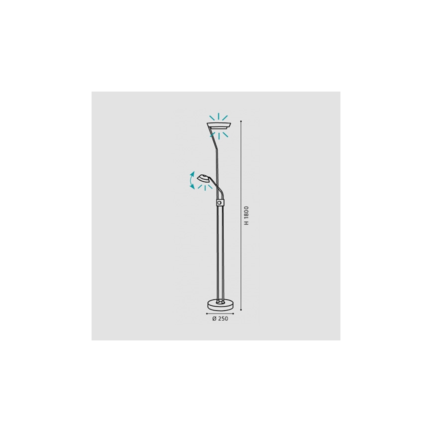 Eglo - LED regulação lampa LED/17,28W + LED/2,88W
