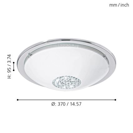 Eglo - Luz de teto LED LED/12W/230V