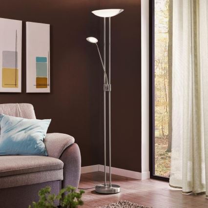 Eglo - Candeeiro de chão LED com regulação LED/20W + LED/2,5W
