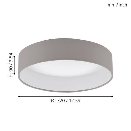 Eglo - Iluminação de teto LED LED/12W/230V