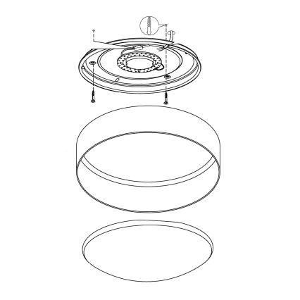 Eglo - Iluminação de teto LED LED/12W/230V