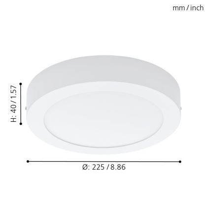 Eglo 94075 - Luz de teto LED FUEVA 1 LED/16,47W/230V