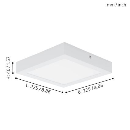 Eglo 94077 - Luz de teto LED FUEVA 1 LED/16,47W/230V