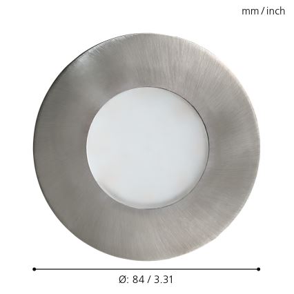 Eglo - Foco de encastrar LED para casa de banho 1xGU10/5W/230V IP65