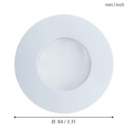Eglo - Foco de encastrar LED para casa de banho 1xGU10/5W/230V IP65