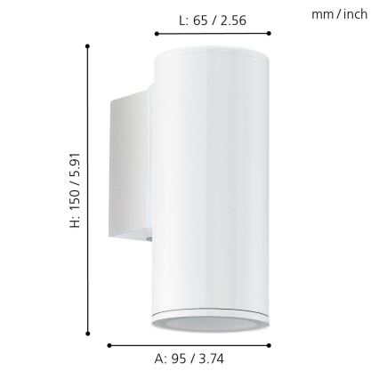 Eglo - Iluminação LED de exterior 1xGU10/3W/230V IP44
