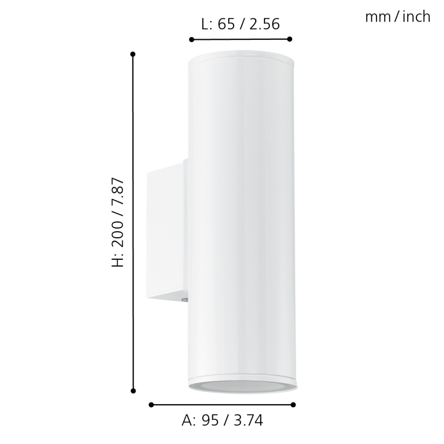 Eglo - Iluminação LED de exterior 2xGU10/3W/230V IP44
