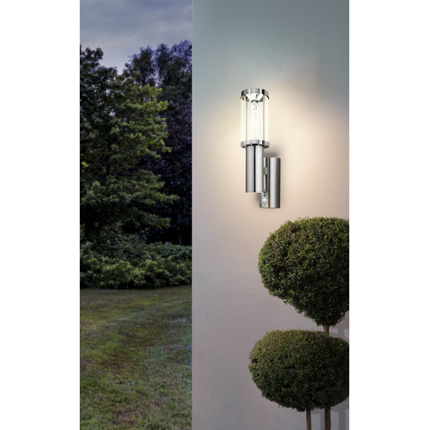 Eglo - Iluminação LED de exterior com sensor 1xGU10/3W + 1xLED/3,7W IP44