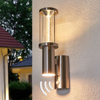 Eglo - Iluminação LED de exterior com sensor 1xGU10/3W + 1xLED/3,7W IP44